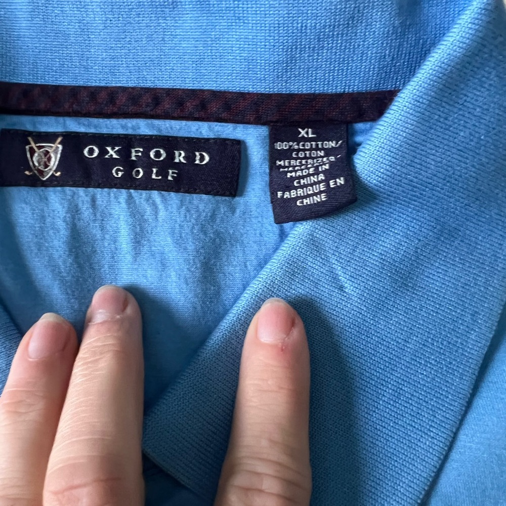 Oxford golf blue polo - Picture 4 of 4